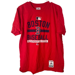 Majestic authentic MLB‎ Red Sox Short Sleeved Red ‘Boston Baseball’ T-shirt L